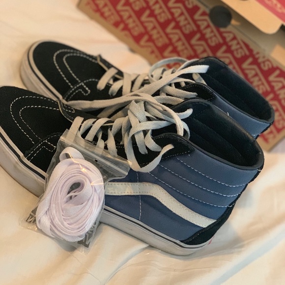 sk8 hi navy white